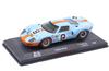 IXO Ford GT40 1/43 Scale Diecast Model Gulf 24 Hours of Le Mans 1968 Rodriguez, Bianchi Winning Car No.9