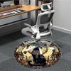 1pc Egyptian Cat Office Round Area Rug, Indoor Mat Suitable For Office, Under Office Chairs Bedroom Living Room Home Decor, Room Deco