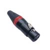 Black Copper XLR 3-Core Male and Female Connector Plug for Subwoofer