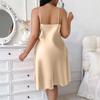 Women's Plus Size Fashion Loungewear Strapless Sleeveless Ice Silk Nightgown