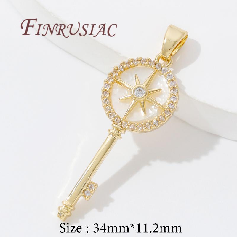 18K Real Gold Plated Crystal Charms For Jewelry Making,Trendy Jewellery Charms Accessories,Pendant For Needlework
