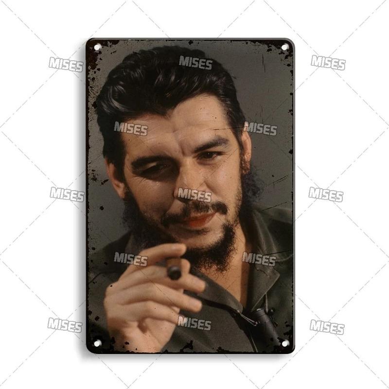 Che Guevara Metal Poster, Vintage Revolutionary Wall Art