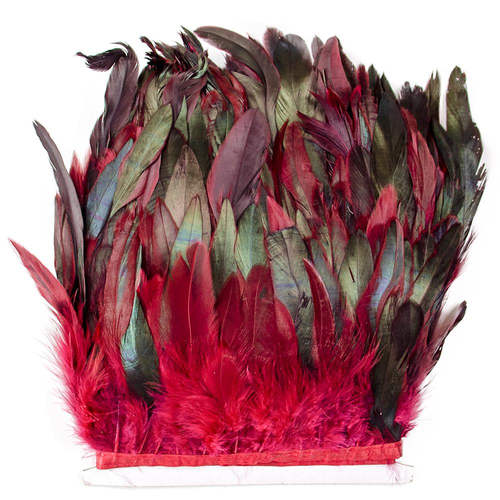 1Meters Fluffy Rooster Feathers Trims Fringe 10-18CM Chicken Feather Trim for Crafts Ribbon Plumas Wedding Clothing Decoration