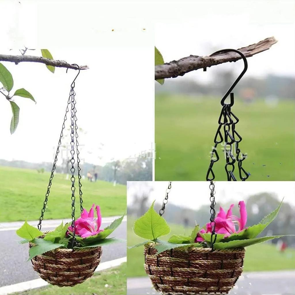 Retractable Pulley Hanging Basket Pull Down Hanger Garden Plant Pots Hook