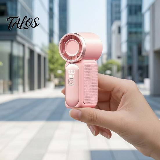 Handheld Fan for Summer Portable with Digital Display, Multi-Speed Adjustable Wind Cooling Rechargeable Mini Outdoor Travel Commuting, USB Personal