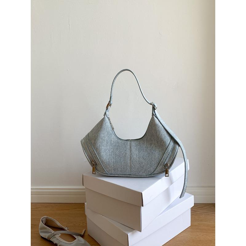 

Handbag bag niche style underarm bag female personality spice girl versatile pillow women shoulder bag female светло-синий