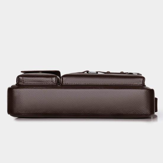 Shoulder Bag Adjustable Strap Waterproof Solid Color Lightweight Large Capacity Crossbody Bag for Business