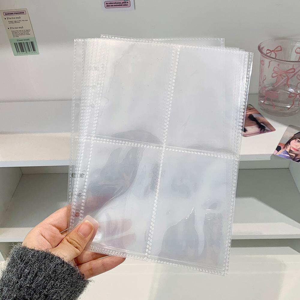 A5 Laser Star Zipper Binder Photo Card Collection Book Transparent Album A5 Card Album 3-inch Love Small Card Storage Album