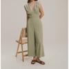 Foreign Trade Order CA Home 2025 Autumn New Lyocell Cotton Linen Retro Light Luxury Wide-Leg Pants Street Jumpsuit