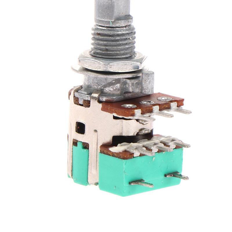 

H120 Stereo Channel With Switch A50K A10K 15Mm Half Shaft Volume Potentiometer Double Potentiometer A50K