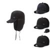 Black N Letters Cotton Hat Elderly Men Winter Large Ear Protection Thick Warm