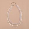Simple necklace popular imitation pearl beaded alloy chain women's double necklace accessories batch