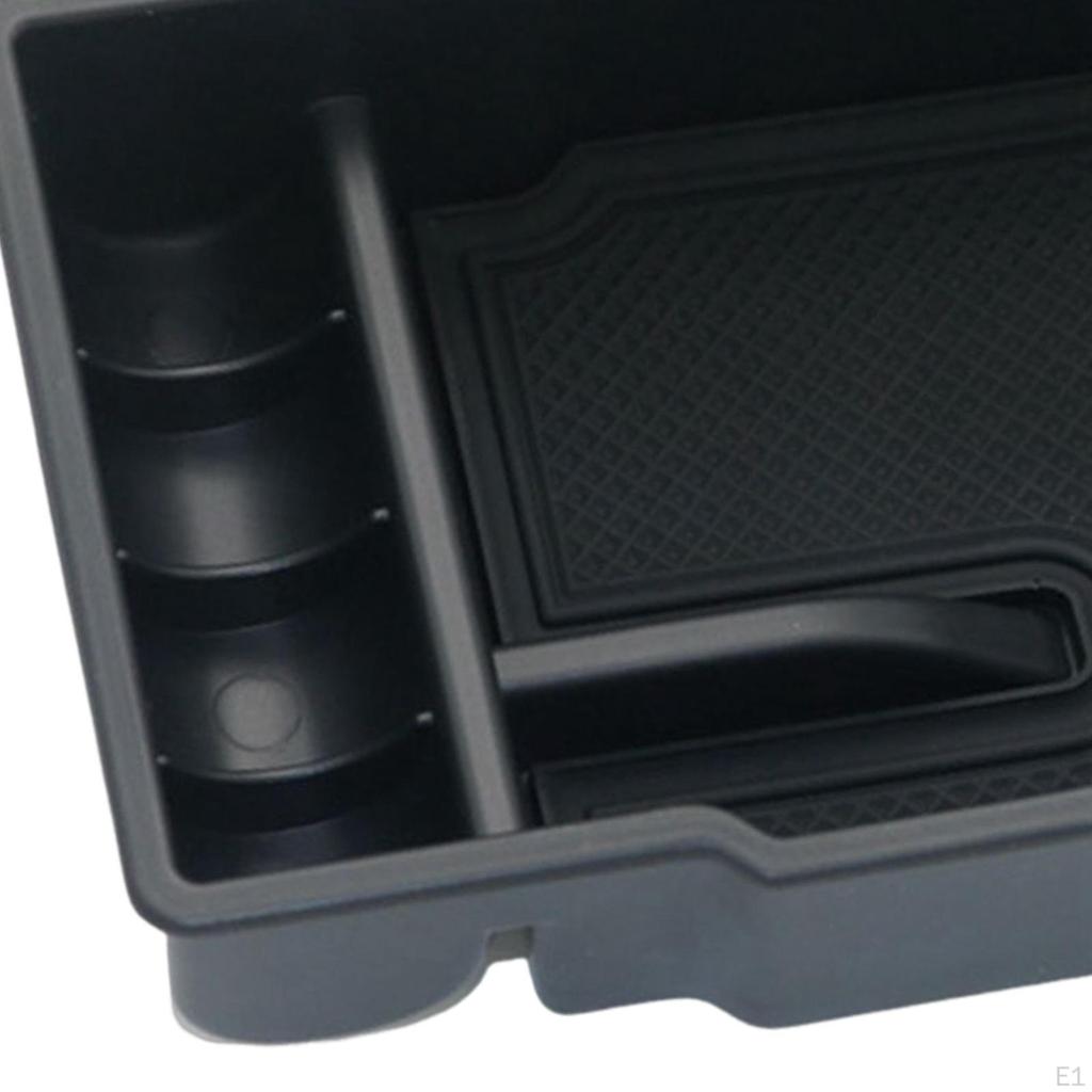 Automotive Central Armrest Storage Box Large Capacity Replacement Black Spare Parts pp Professional