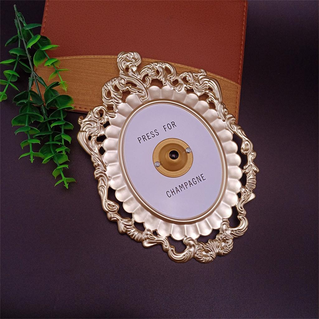 Targa Campanello in Metallo Artigianale a Tema Champagne Retro per Finestre e Decorazioni Alberghiere