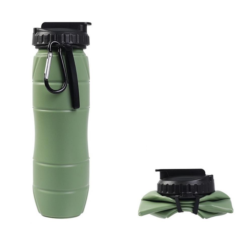 650ml Sports Water Bottle Silicone Folding Water Cup Drinkware Foldable Water Bottle  Camping
