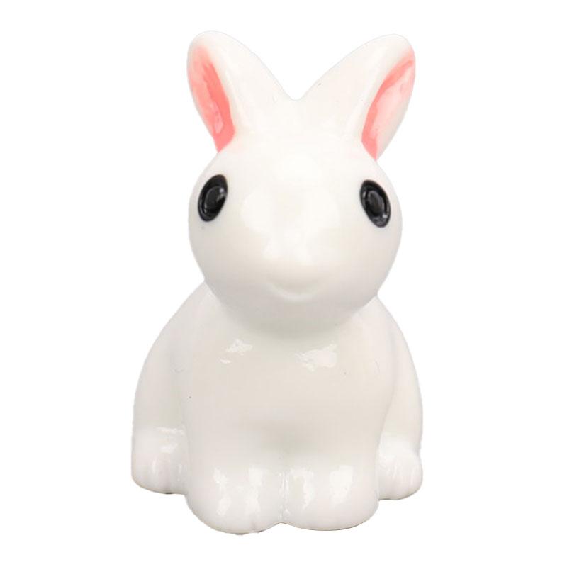 Osterdekoration, Miniatur-Hasenfigur, Kunstharz, zum Basteln, Mini-Häschen, Gartendekoration