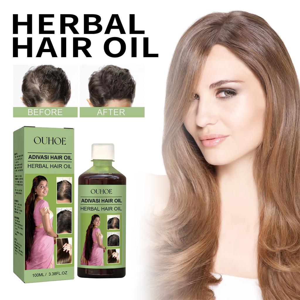 Olio Capelli alle Erbe, Olio Trattamento Capelli Nutriente per Cuoio Capelluto 100ml