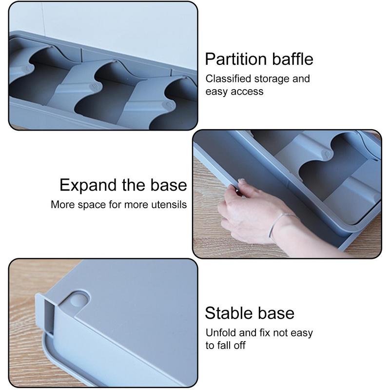 Silverware Drawer Organizer Separator For Home Office Desk Kitchen Divider Stationery Storage Box Detachable Gadget For Colander