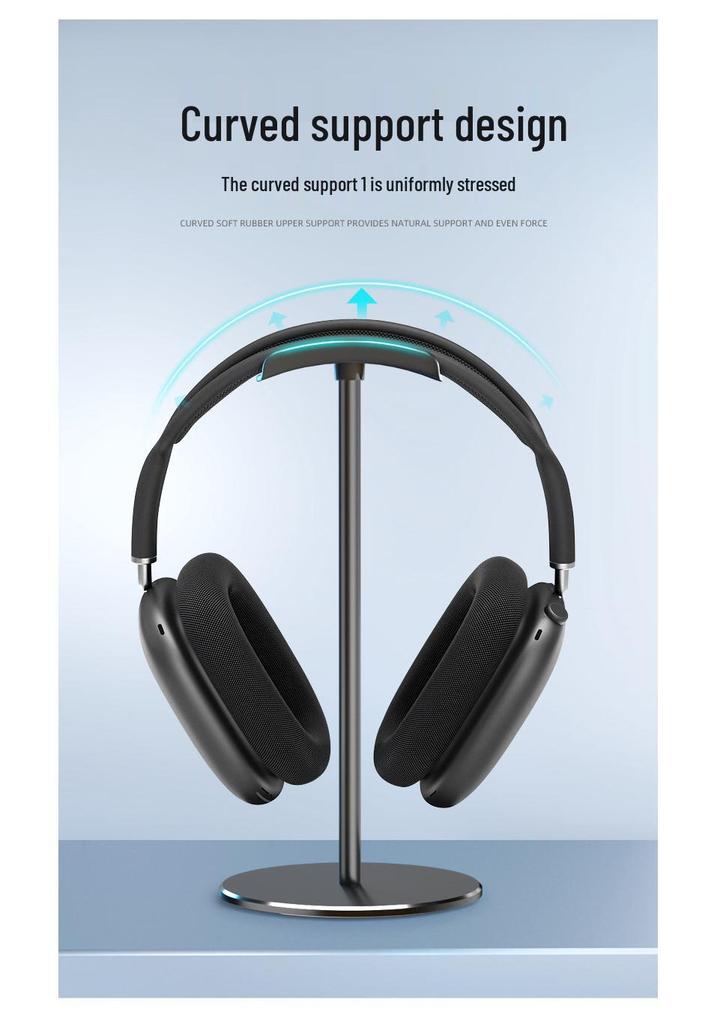 Premium Metal Headphone Stand with Desktop Storage and Display