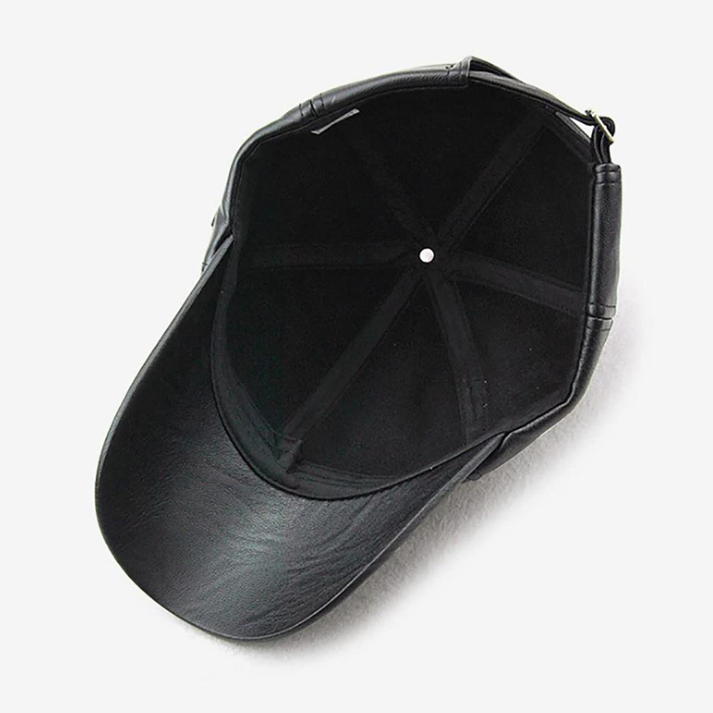 WHITE FANG Leather Plain Synthetic CA470 Cap, Leather, Leather, Casual, Stylish, Men's (Camel)