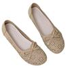 Mom shoes shallow mouth beef tendon soft sole new Doudou shoes flat bottom hollow lazy shoes round head bow breathable