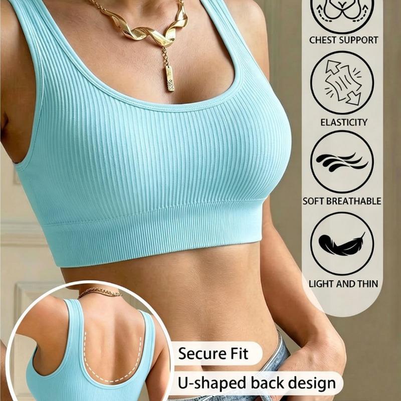 Women Seamless Shockproof Sports Tank Top Beauty Back Push Up Gym Yoga Workout