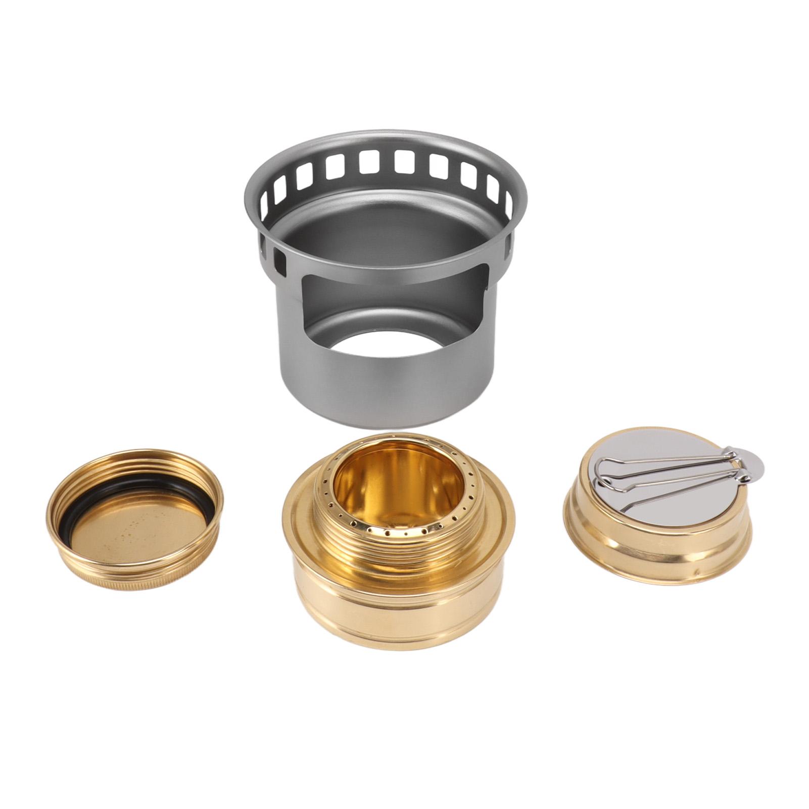 

Spirit Burner Copper Windproof Portable Aluminium Alloy Alcohol Backpacking Stove for Camping Picnic Grey серый