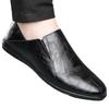Men S Breathable Slip On Driver Shoes Soft Sole Business Casual Loafers Black