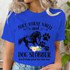 Horse Smell and Dog Slobber TShirts Women Dog Paw Floral Tshirts Short Sleeve Trendy Tee Shirt Tops Women Wild Horse T Shirts