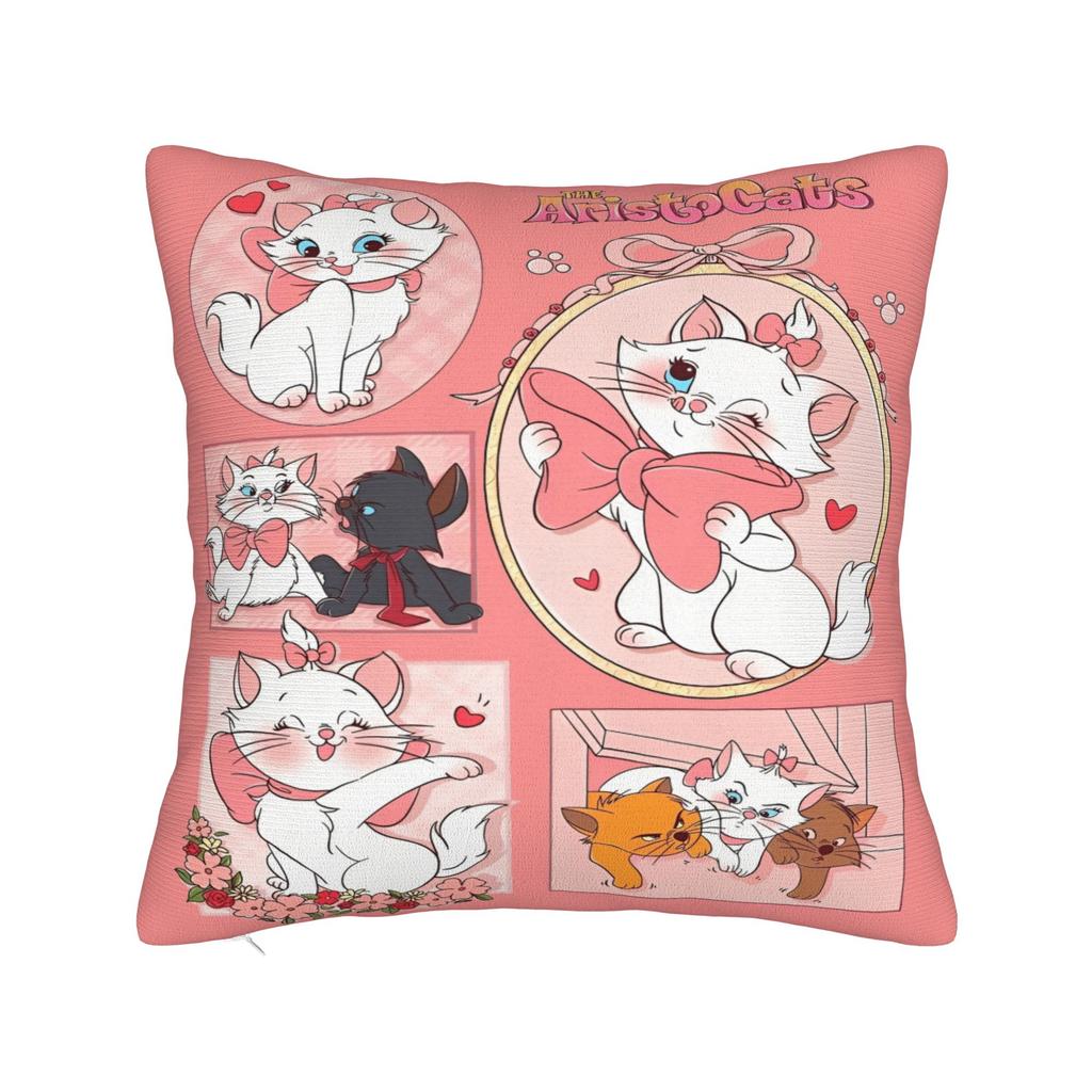 Marie Cat Aristocats Square Pillowcases Polyester Couch Cushion Case Creative Decorative Pillow Cover 45*45