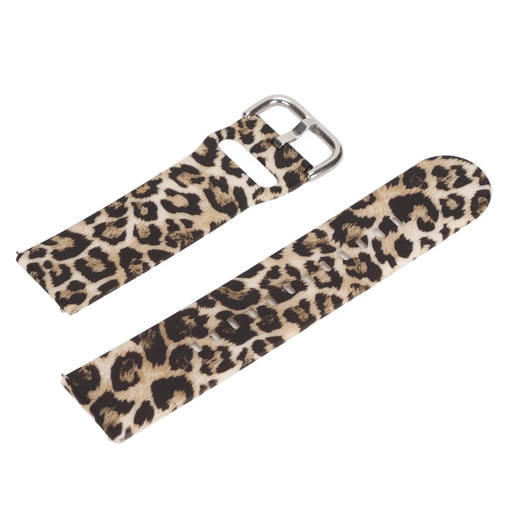 Soft Silicone Bands for Amazfit GTR 3 22mm Adjustable Quick Release Silicone WristbandsLeopard Print