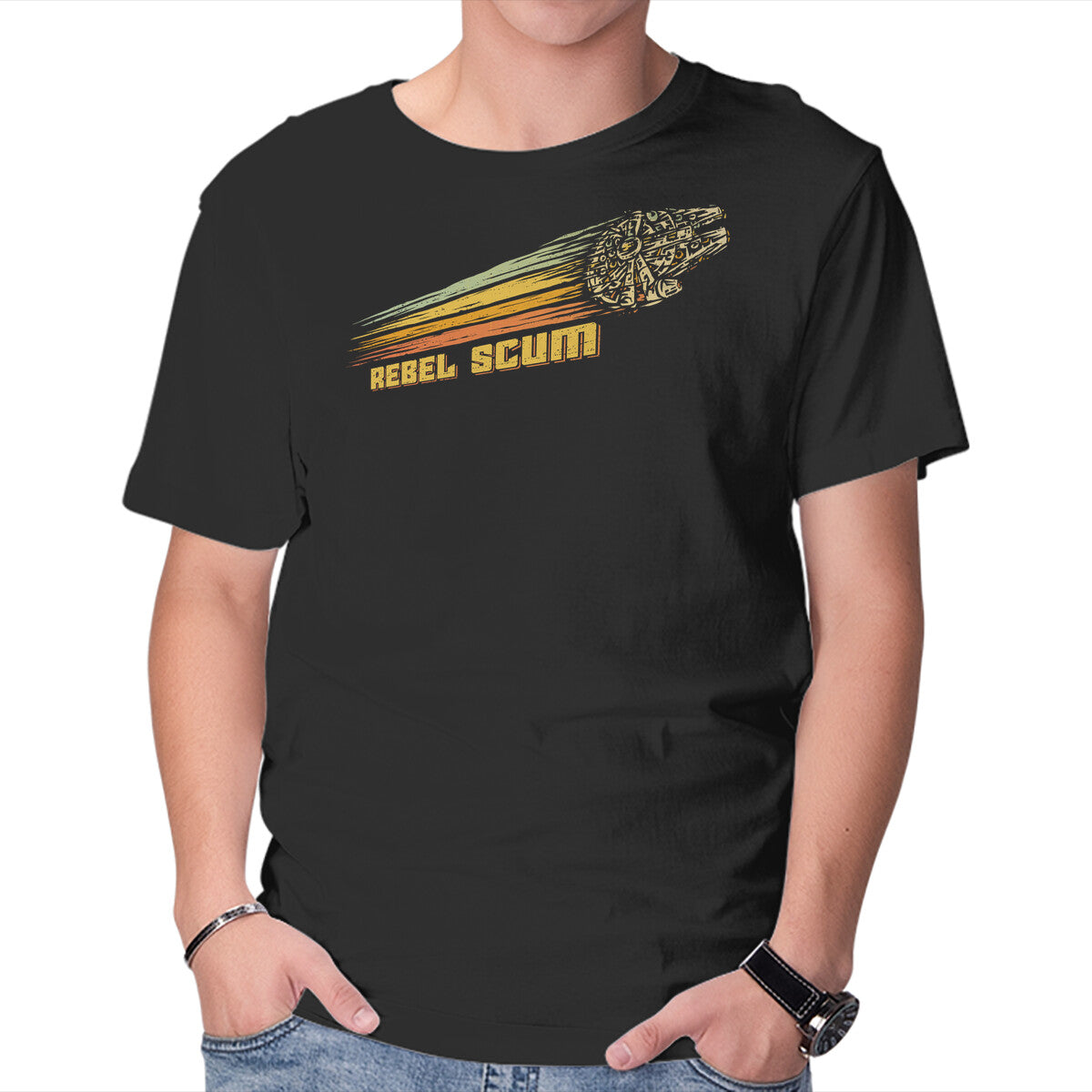 Unisex Crew Neck T-Shirt Rebel Scum Graphic Short Sleeve Casual Tee XXXL