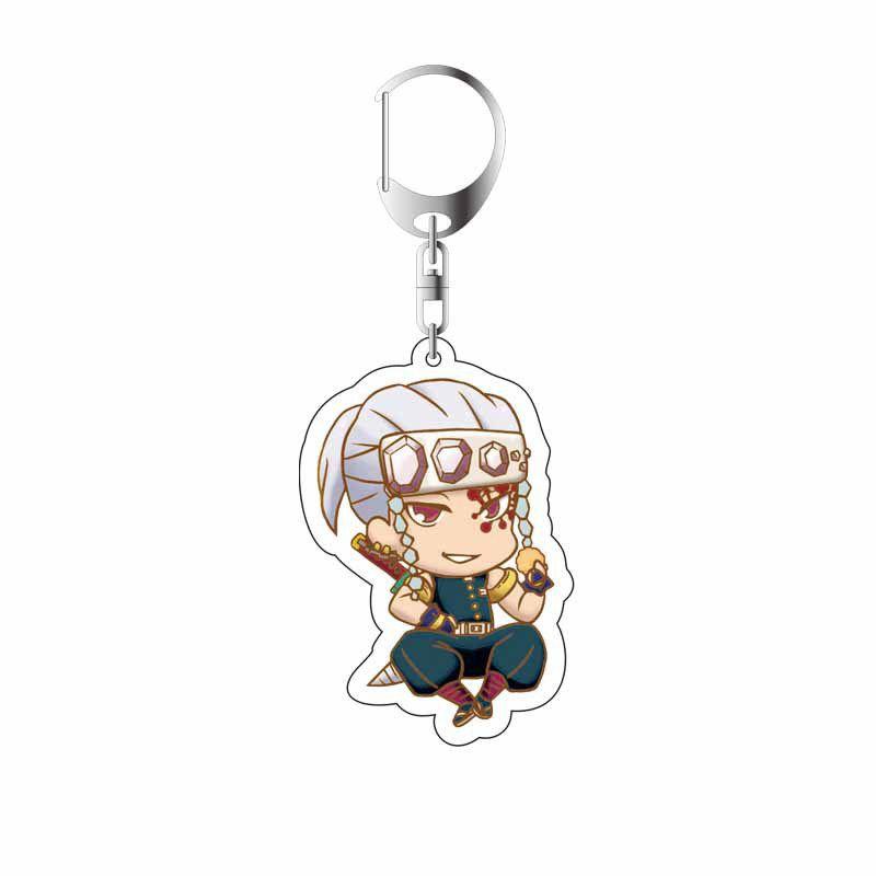 Demon Slayer Anime Cartoon Character Acrylic Keychain Bag Pendant Accessories