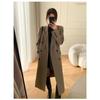 Women S Mid Length Trench Coat Double Breasted Notched Lapel Elegant Style