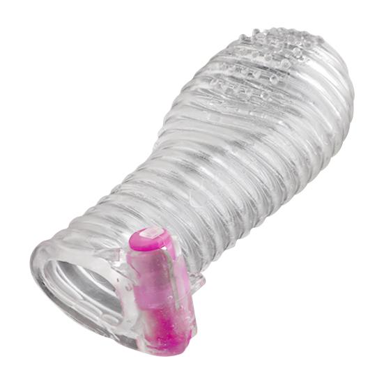 Penis Extension Sleeve Eco-friendly Washable TPE Transparent Penis Extension Vibrator Sleeve for Household