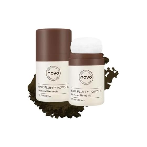 SWEET NIGHT Gray Hair Concealing Hair Foundation, Hairline Concealing Powder, Hair Thickening, Natural Ingredients, Waterproof, Dark Brown, Natural