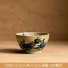 Creative Retro Pastoral Style Ceramic Bowl Hand-painted Flower Household Breakfast Bowl Soup Bowl Underglaze Color Chinese Tableware Jingdezhen