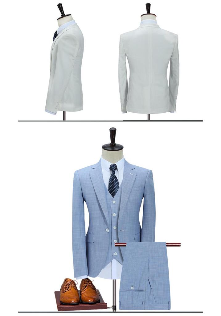 Men's Trendy Business Casual Suit Set for Work, Interviews, and Weddings