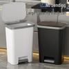 30L Pedal Trash Can with Lid for Home Use