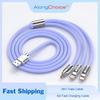 120W 3 IN 1 Zinc Alloy Data Cable 6A Super Charge For Type-C Micro 8Pin Quickly Charge Cable Phone Line Fast Charging
