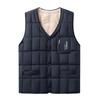 Gilet di Cotone Autunnale e Invernale da Uomo Indossabile Internamente ed Esternamente Plus Velluto Ispessito Taglie Forti Scollo a V Gilet Caldo di Cotone