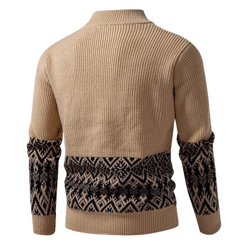 Neuer Stil Gestrickte Strickjacke Herren Jacquard Verdickte Strickjacke Pullover Übergröße Gestrickte Pulloverjacke