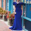 2025 Large Size Women's Elegant One-Shoulder Long Dress for Bridesmaids and Formal Events