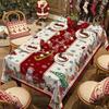 Custom Christmas Rectangle Tablecloth, Custom Photo Tablecloth For New Year Party And Dinner Christmas Table Decor Tablecloth
