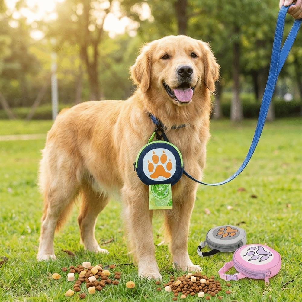 Portable Pet Training Bag Large Capacity Waterproof Dog Snack Bag Leak-proof Buckle Type Dog Treat Bag Pet Feeding Dispenser
