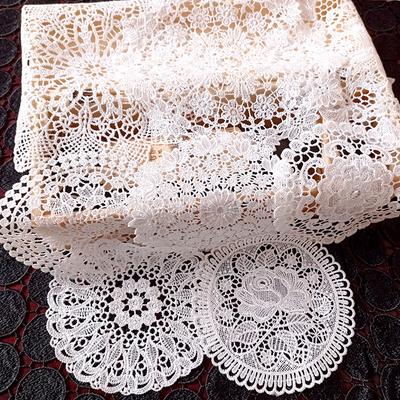 Hollow-out Lace Embroidery Flower Heat Resistant Slip-resistant Dining Table Decorations Accessories