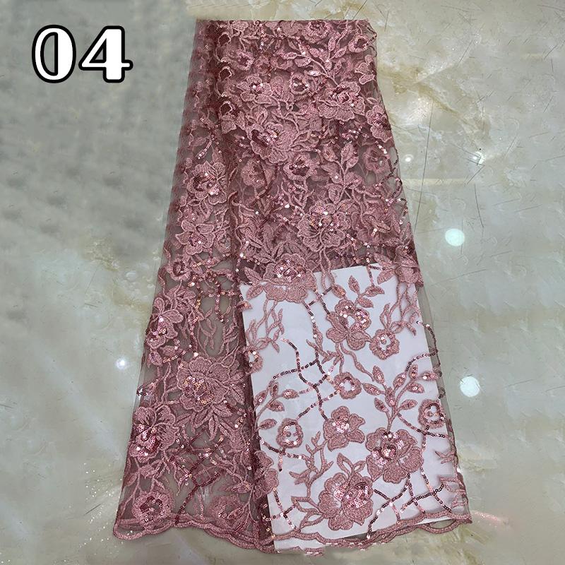 91*130cm Sequin Tulle Lace Fabric High Quality Groom Nigerian Embroidery African Lace Fabric For Diy Sewing Evening Party Dress