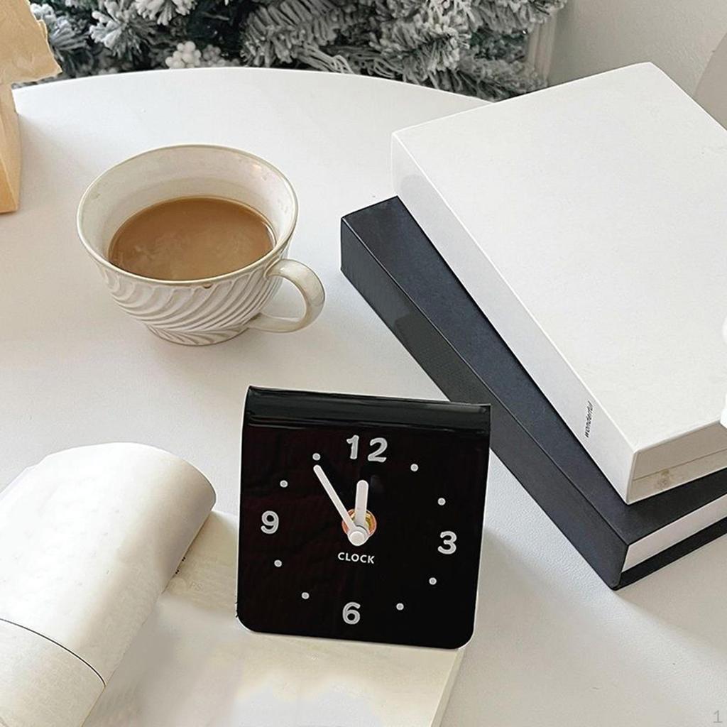 Tischuhr Tisch Kompakt Modern, Leise, Schreibtischornament für Nachttisch Büro Kinderzimmer
