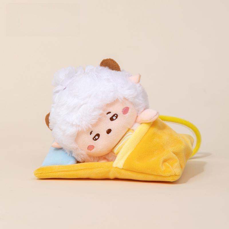 Pleasant Goat And Big Big Wolf Plush Keychain With Pp Cotton Inner For Gift And Collecting