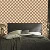 Brown Checkered Wallpaper Cream and Orange for Living Room and Bedroom 50x1000
